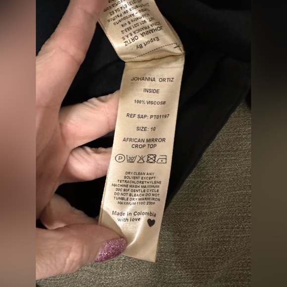 Johanna Ortiz African Mirror Pleated Crop Bustier Top - Picture 11 of 11